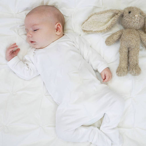 Bunny Rabbit Back Watercolour Baby Sleepsuit